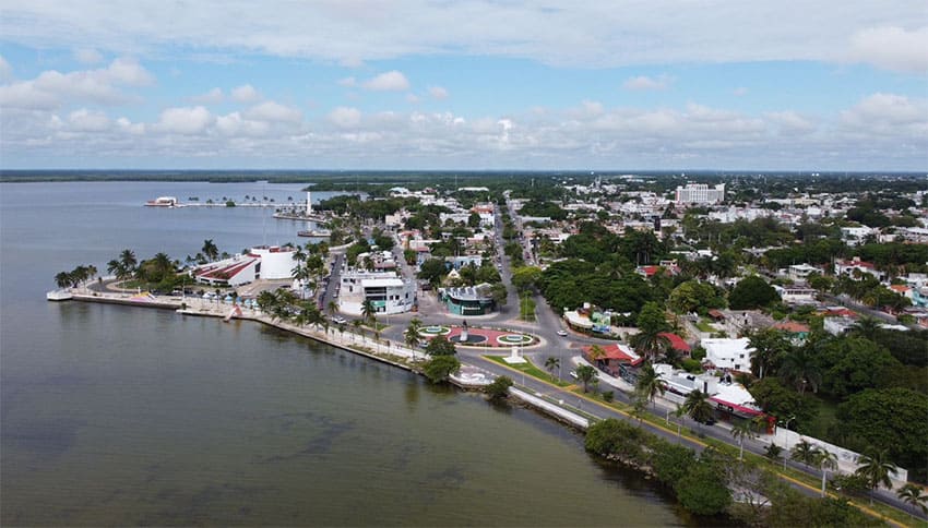 An aerial view of Chetumal.