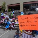 Residents of San Simón de la Laguna, a small town in México state, protest the detention of six community members accused of murder, who have been awaiting trial in Valle de Bravo Penitentiary since 2018. Such dysfunction in the criminal justice system contributes to high rates of impunity.