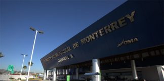 The entrance to Monterrey International Airport