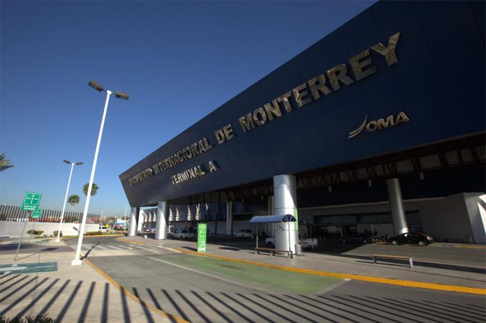 The entrance to Monterrey International Airport