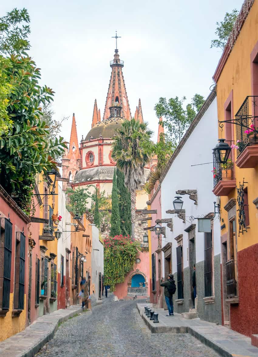 The cathedral in San Miguel de Allende