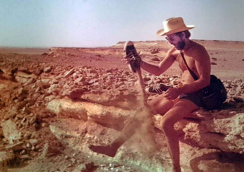 Writer John Pint in Qatar in 1983