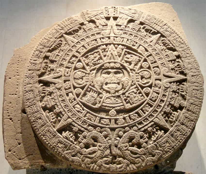 The Piedra del Sol, an intricate stone carving