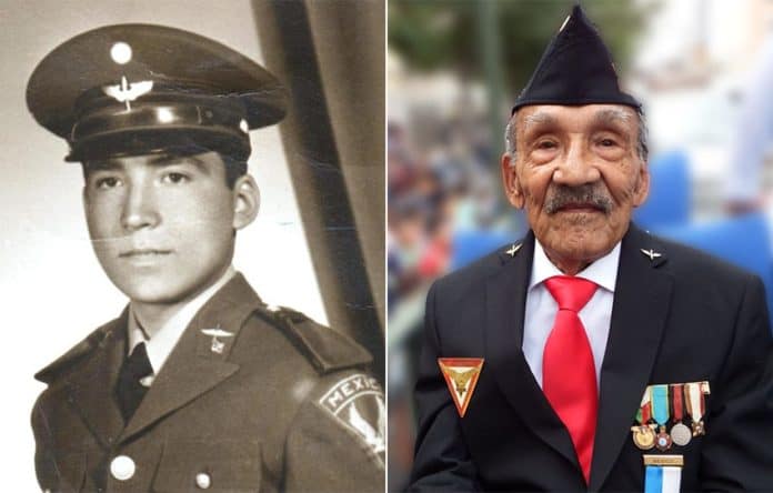 Horacio Castilleja Albarrán during his time as an active service member, left, and in 2021, right.