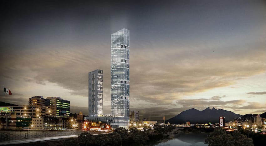 Concept art of the Torres Obispado in Monterrey, NL