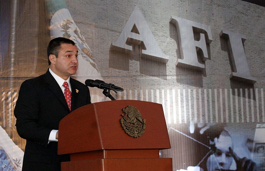 Genaro Garcia Luna in 2004 when he was head of Mexico's Federal Investigative Agency