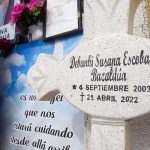 Memorial to Debanhi Escobar, whose body was found in April 2022 in a motel cistern in Nuevo Leon, Mexico