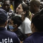 Migrant protest in Tapachula, Mexico, in front of Comar offices