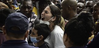 Migrant protest in Tapachula, Mexico, in front of Comar offices