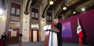 AMLO at a press conference