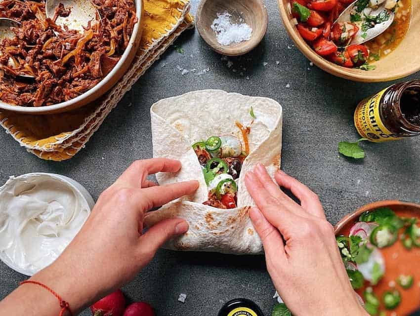 Burrito folding