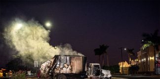 Immediately after the arrest, presumed cartel members launched a series of armed attacks around Culiacán, and major travel routes around the state were blocked with burning vehicles.