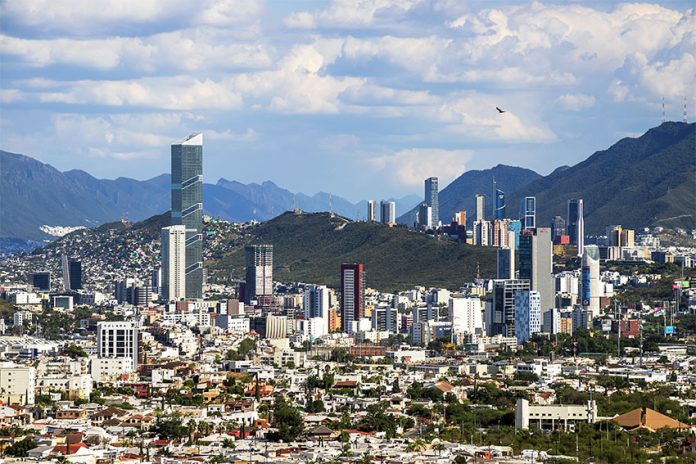 The skyline of Monterrey in Nuevo León.