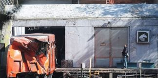 Technical crews pulled the damage train cars from the Metro tunnels on Sunday.