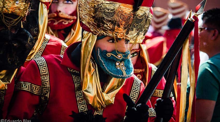 Carnival festivities from Huejotzingo, Puebla transplanted to Mexico City