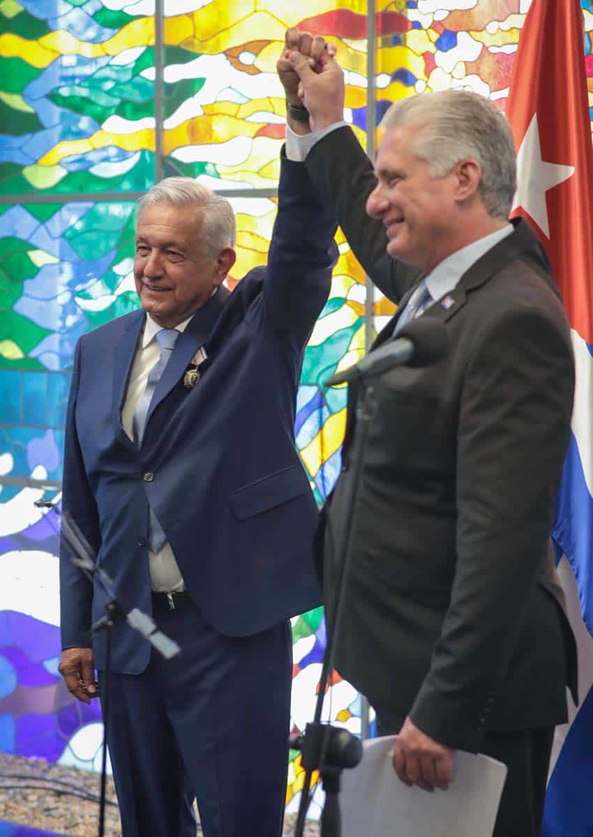 President Lopez Obrador and President Diaz-Canel