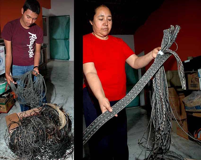 Fabric made from horse hair in Cajitlan, Mexico