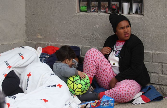 A migrant lives on the streets of Ciudad Juárez near the U.S. border.