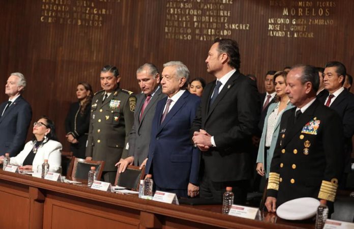ceremony marking 106th anniversary of Mexican Constitution
