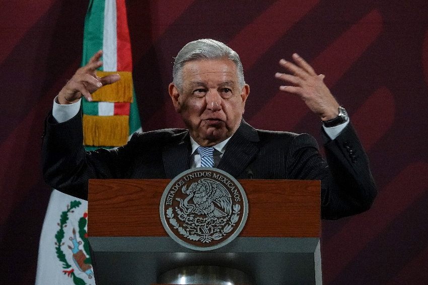 Andrés Manuel López Obrador at press conference on Wednesday