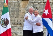 Miguel Díaz-Canel and Andrés Manuel López Obrador