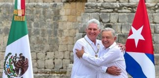 Miguel Díaz-Canel and Andrés Manuel López Obrador