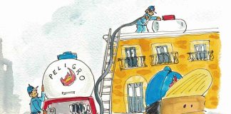 Illustration showing get a gas tank refill in Mexico