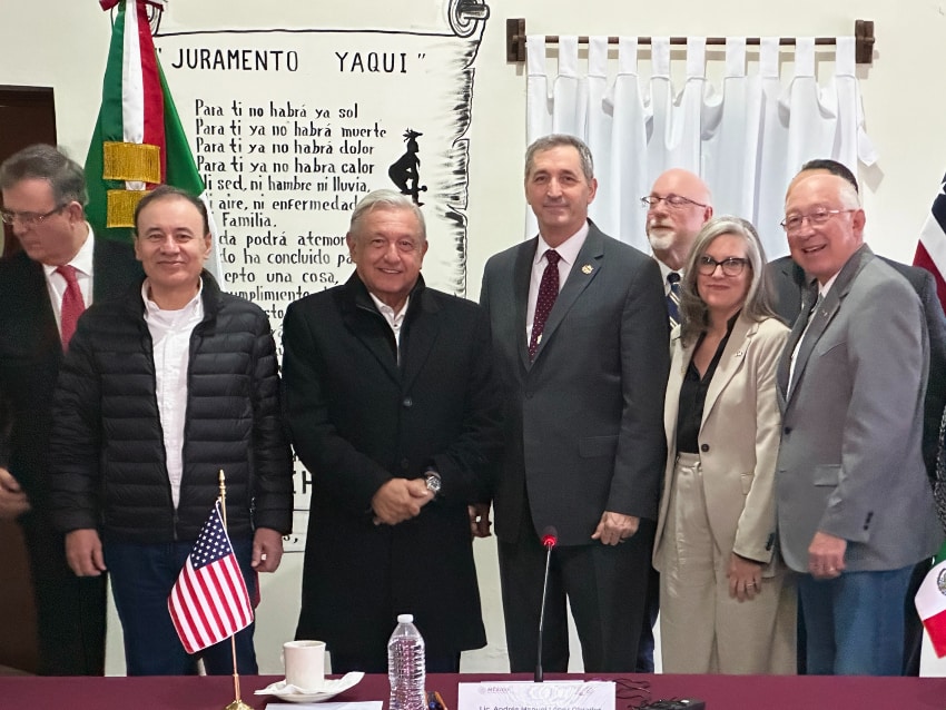 AMLO, Alfonso Durazo, Katie Hobbs and Ken Salazar