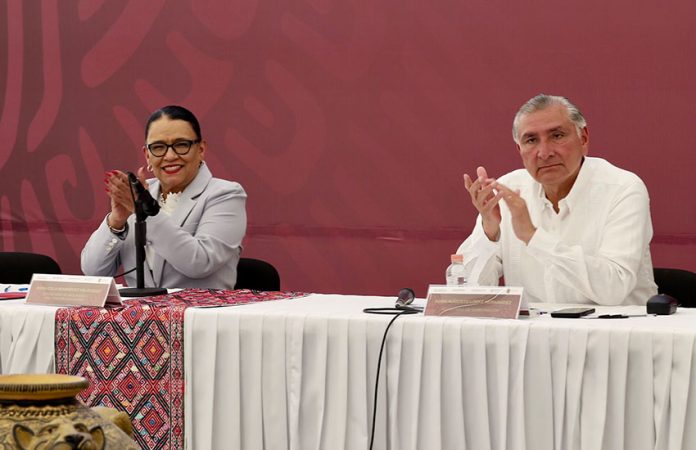 Mexico's Security Minister Rosa Icela Rodriguez and Interior Minister Adan Augusto Lopez