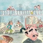 Busy roadway in typical Mexican city