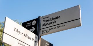 Mexico City street signs