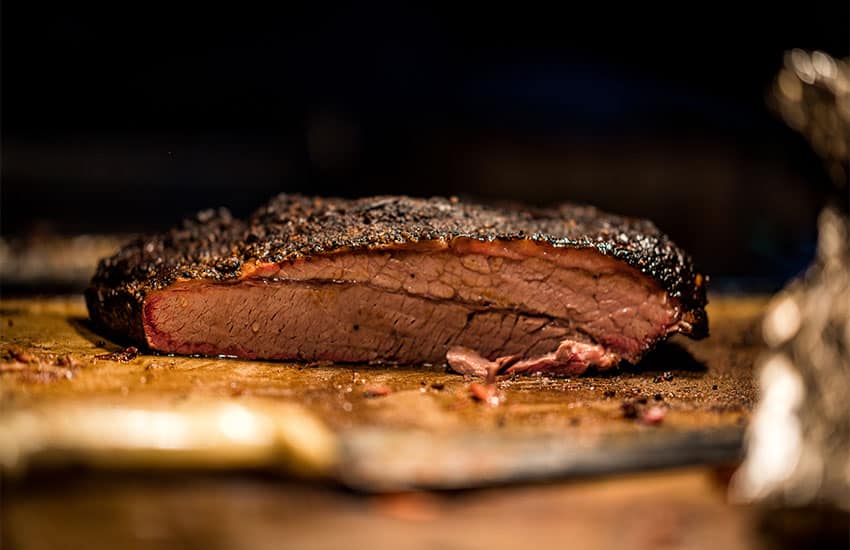 Smoked brisket time at Pinche Gringo BBQ in Mexico City