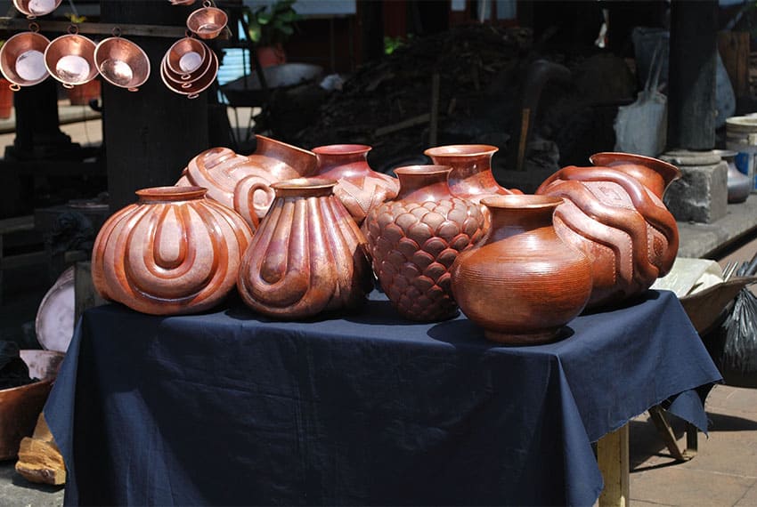 artisan pottery in Santa Clara del Cobre, Michoaocan, Mexico