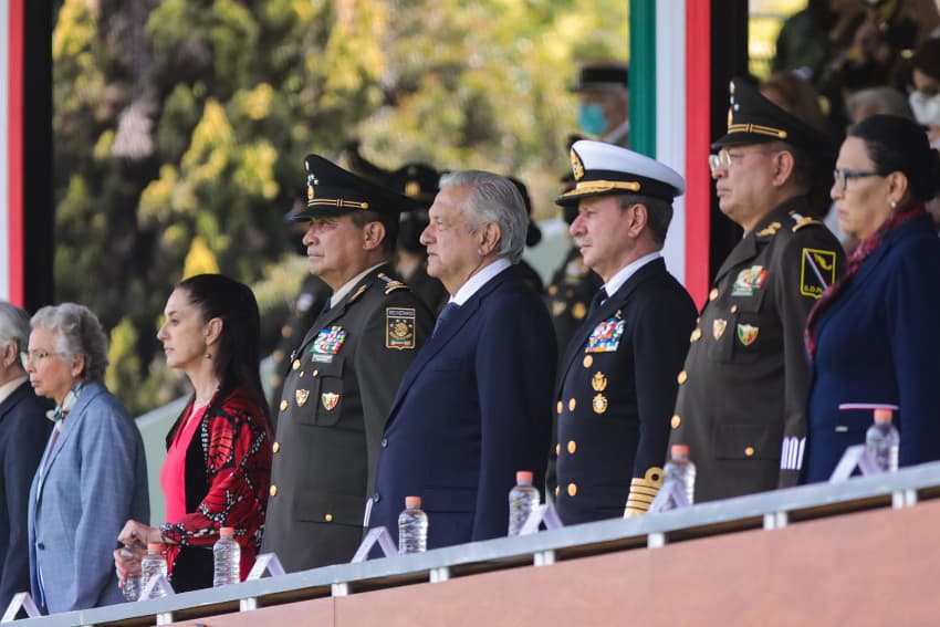 AMLO at Mexican army ceremony