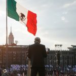 President Andrés Manuel López Obrador in the Zócalo