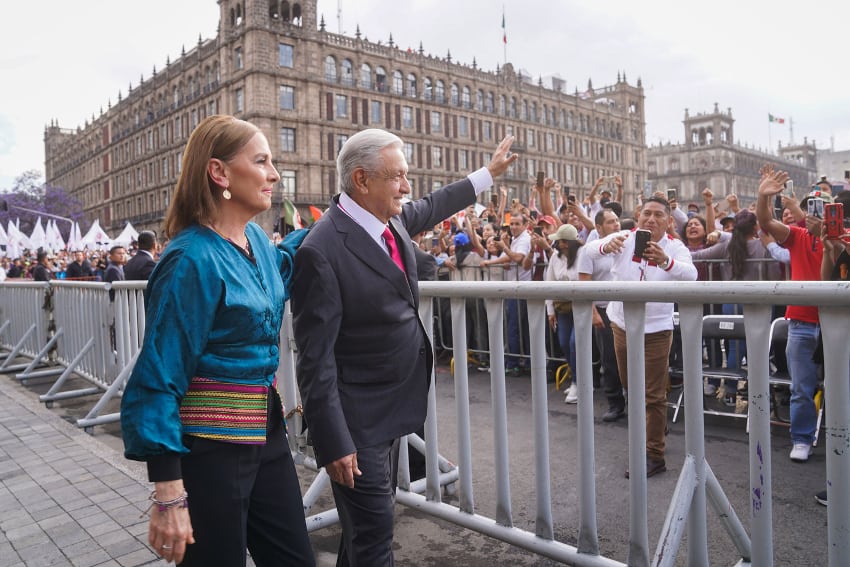 AMLO and his wife Beatriz Gutiérrez