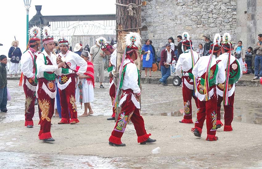 Traditional indigenous Flyers of Cuetzalan in Cuetzalan, Puebla, Mexico