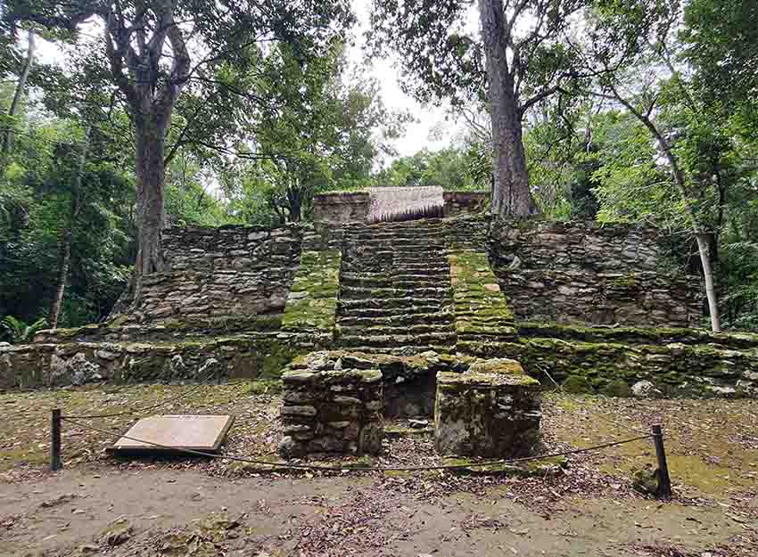 Temple 8 structure at the Maya ruins of Muyil