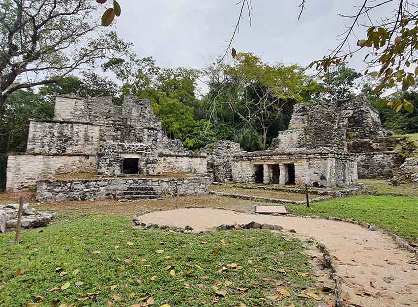 Entrance Plaza at the ancient Maya ruins of Muyil