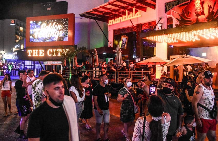 Bar and nightclub zone of Cancun, Mexico