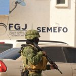 Soldier guarding building in Matamoros where Shaeed Woodward and Zindell Brown