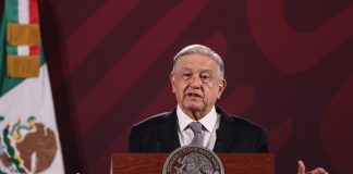 President López Obrador at a morning press conference