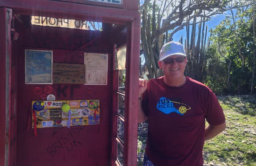 PIckleball ambassador Bill Brick in Antigua