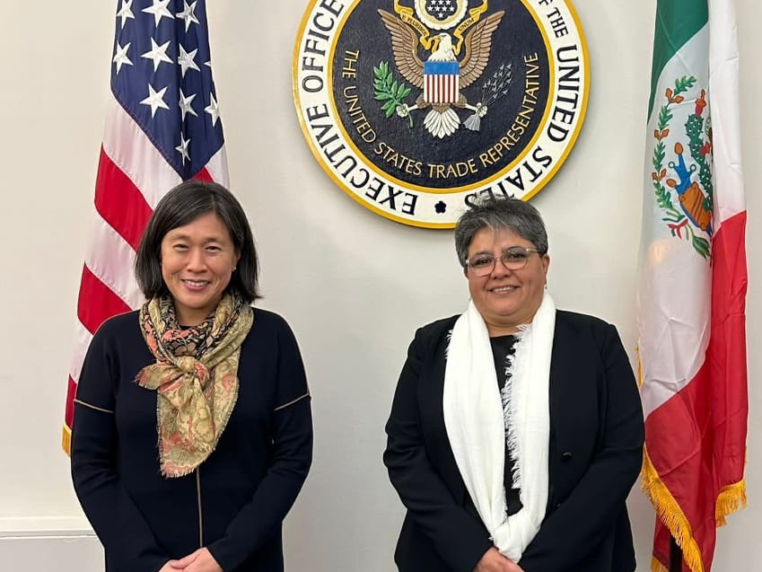 Katherine Tai (US Trade Representative) and Raquel Buenrostro (Economy Minister Mexico)