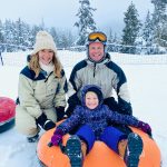Christina Whiteley and family in Canada