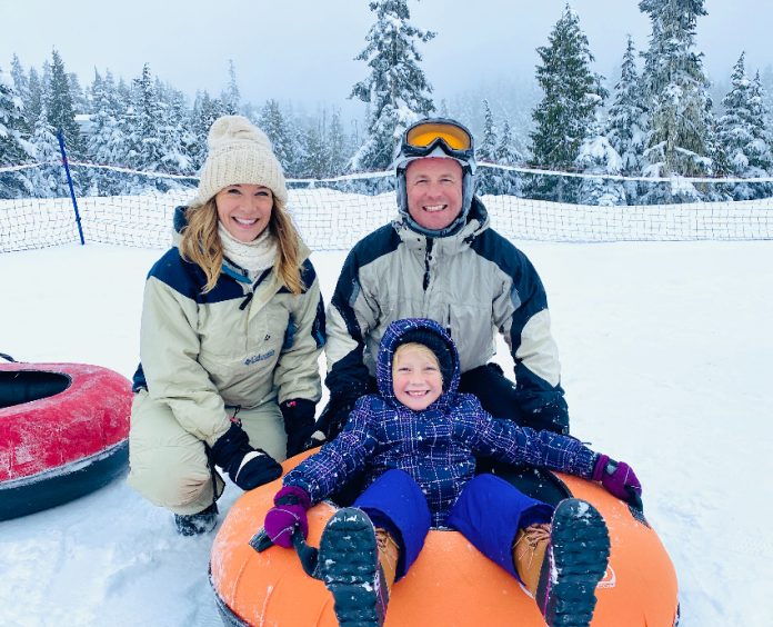 Christina Whiteley and family in Canada