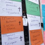 Posters outside Ciudad Juárez detention center