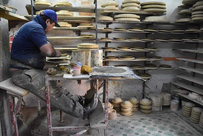 talavera artisan in puebla, mexico