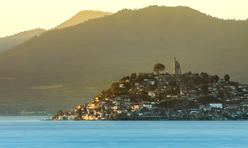 Lake Pátzcuaro at sunset