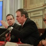 Mexico's Foreign Affairs Minister Marcelo Ebrard, center.